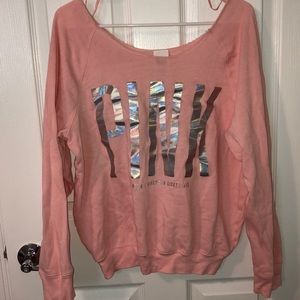 PINK Victoria’s Secret Off the Shoulder Sweatshirt